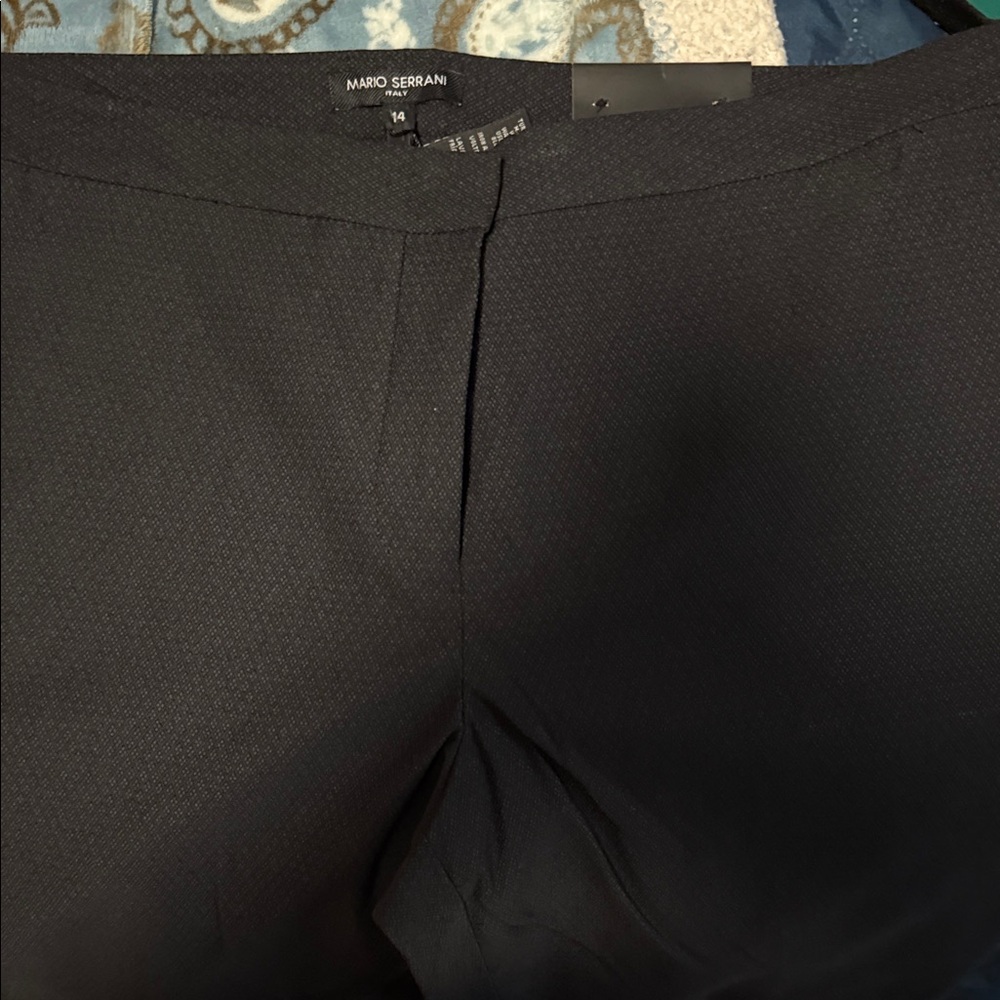 Mario Serrani Elegant Black Ankle Pants